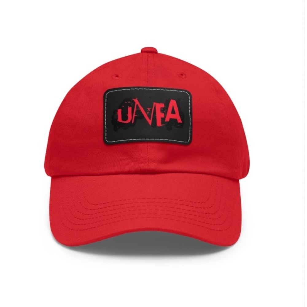 UNFA Abbreviated Dad Hat with Leather Patch (Rectangle)